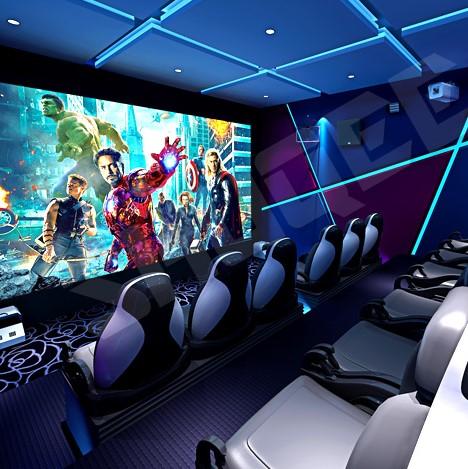 Excellent Design Electric 5D Theater Seats For Mini Cinema Red Color 0