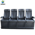 4D Cinema System PU Leather Motion Seat Black Color With 40 Seats