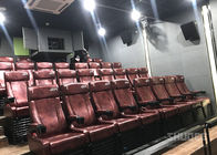 12 HZ Vibration Rate Comfortable Red Cinema Seats in Special Effects With Cup Holder