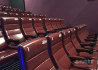 12 HZ Vibration Rate Comfortable Red Cinema Seats in Special Effects With Cup Holder