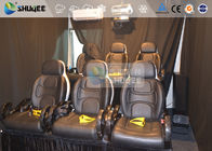 6 Persons 7D Movie Theater Mini Luxury Leather Motion Chairs , Remove Anywhere