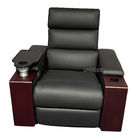 Synthetic Leather Movie Theater VIP Sofa With Rotating Tray
