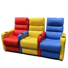 3D Colorful Home Cinema Sofa VIP Leather Theater Seat With Electric Recliner