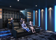 ISO9001 Home Theater Equipment Supply VIP Leather Cinema Sofa With Cup Holder