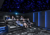 Black Leather 8 Seats Home Cinema Electric Recliner With Sounds System