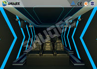 Red 5D Movie Theater Chairs Electronic System Genuine Leather