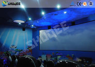 Midsize 4D Cinema System , Black and white Glass Fiber Reinforced Motion Chairs And Black Leather