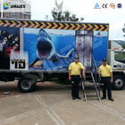 3 People 5 D Movie Theater Electronic System Luxury Chair Install In Side Truck Box
