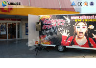 Attractive 5D Mobile Movie Theater Fiber Glasses Structure 3.75 KW 380V