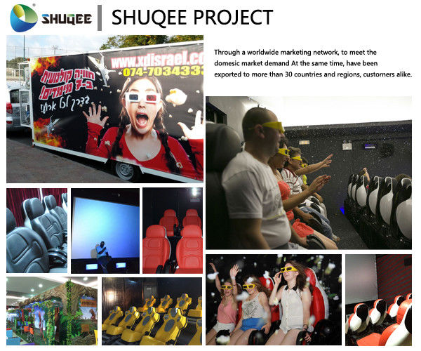 Pnuematic 4DM Cinema System With Leather Fiberglass Motion Chair 0