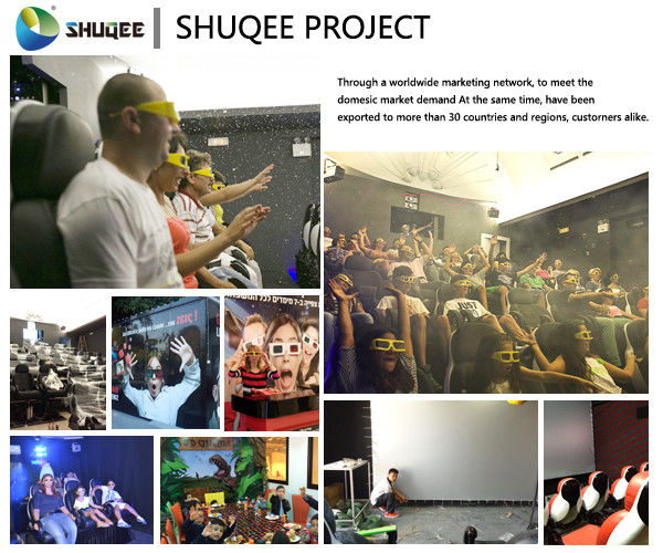 Shooting Gun Game 7D Movie Theater Hydraulic Platform Chairs for 6 People 4