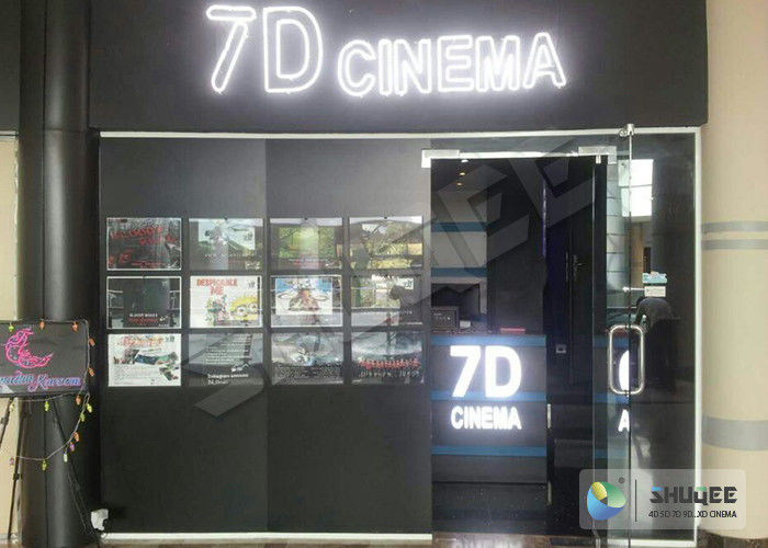 9 Seats 7D Simulator Cinema System Pneumatic Simulator Row Of 3 Ten Years Duration