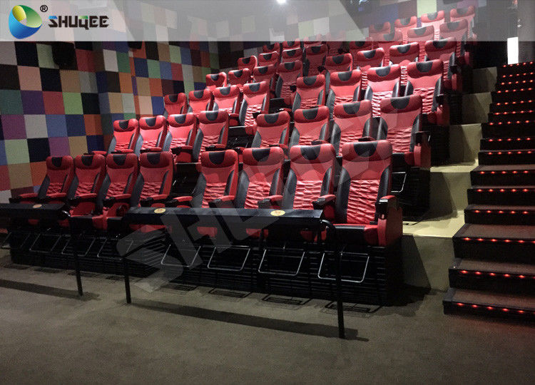 Movement Seats 4D Movie Theater，Special Effect Available For Theater 50-100 Seats