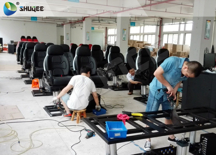 Green Cabin  5d Movie Theater With Black Luxury Seats , Eight Special Effecst