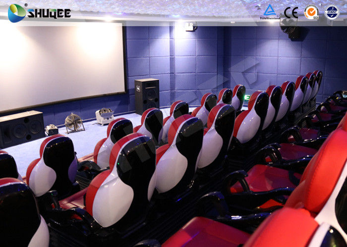 China Theater  5D Solution System 5D Movie Theater Motion Chairs With Water, Jet, Vibration, Leg Sweep Special Effect factory