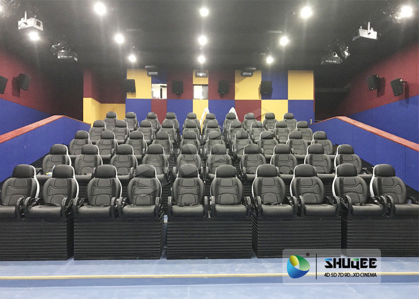 Unique Dynamic 5D Simulator With Genuine Leather 5D Durable Electric Seats And Professional Decoration