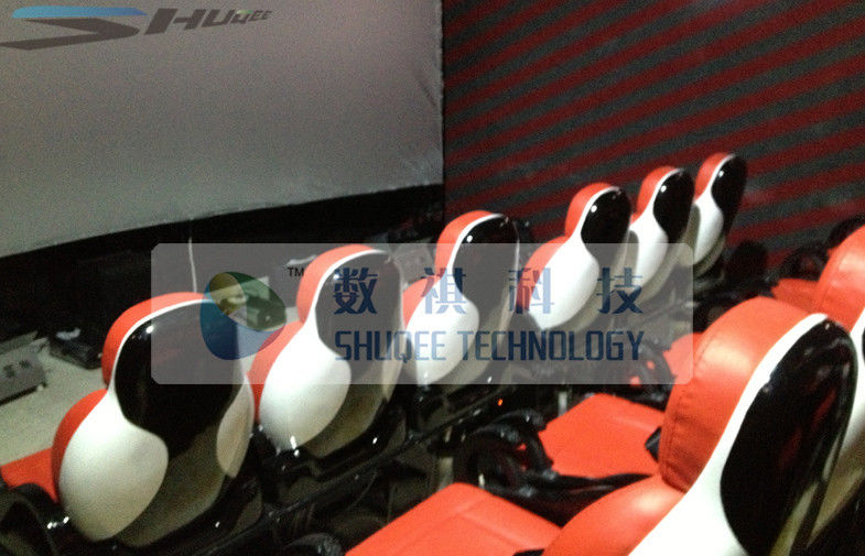 18 Seats 5D Cinema Equipment With Red Chair , Special Effects