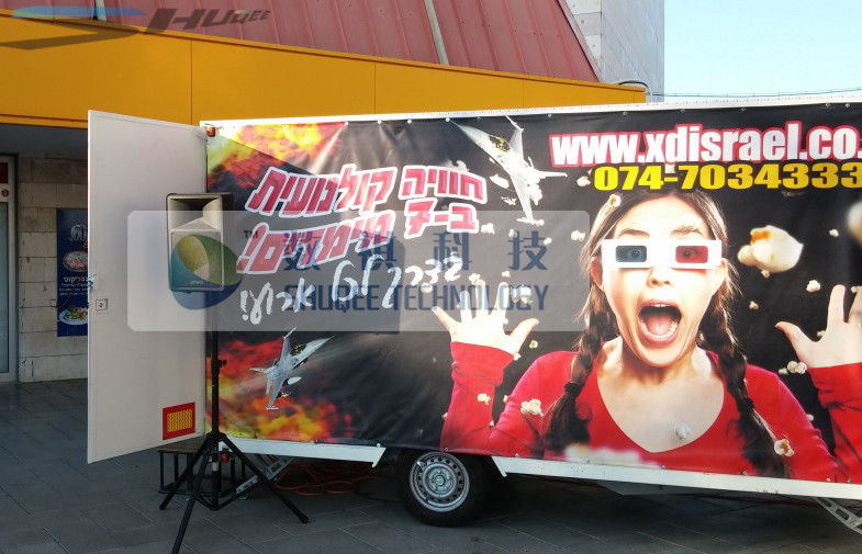 Mobile 7D Movie Theater With Outside Audio System And Customize Cabin