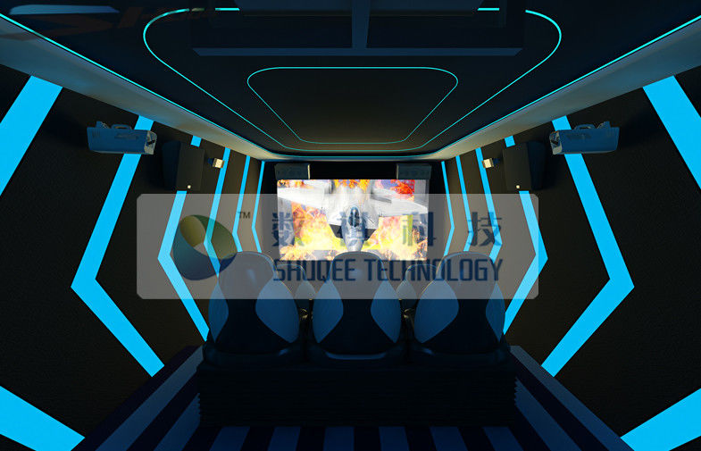 Mini Trailer 6D Movie Theater With 6 Seats For Inside