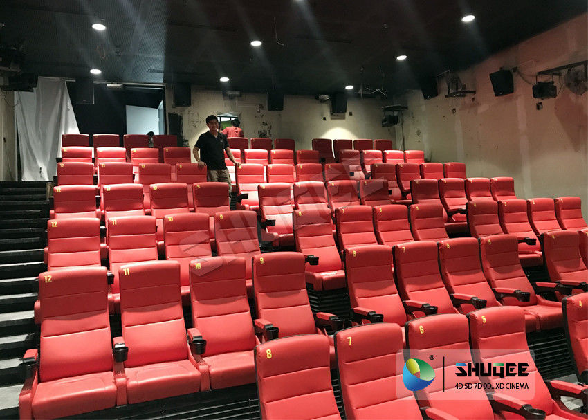 Synthetic Leather 4D Movie Theater With Many Special Effects And Customization Logo