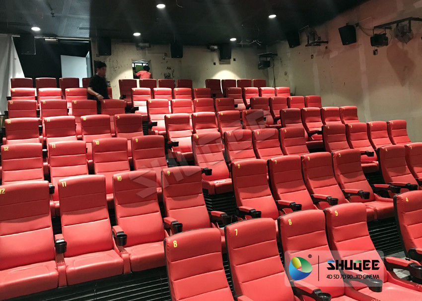 Synthetic Leather 4D Movie Theater With Many Special Effects And Customization Logo