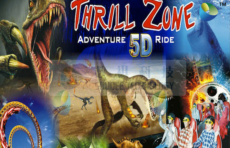 China Adventure Rider 5D Cinema System With Comfortable And Safety Leather Motion Chairs factory