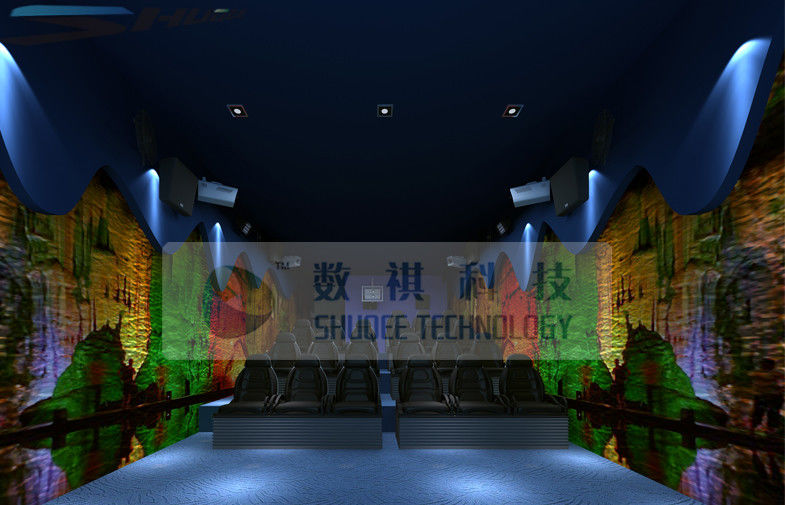 Luxurious Decoration 7D Movie Theater With Large Silver Screen And Movable Seats