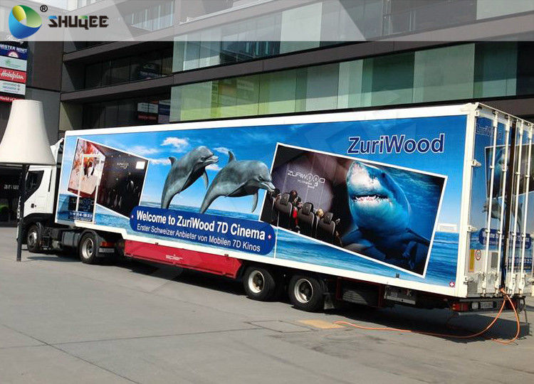 Customize Color Mobile 5D Cinema Truck  With 12 Seats / Xd Movie Theater