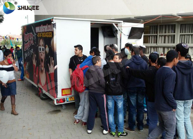 China Amused Unique Experience System 7D Movie Theater For Iron Box Removable In Place With Lots Of People factory