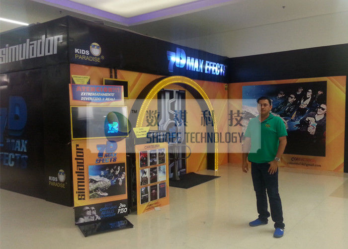 China Shopping Mall 7d Simulator Cinema , Snow / Windy Effects And Motion Chairs factory
