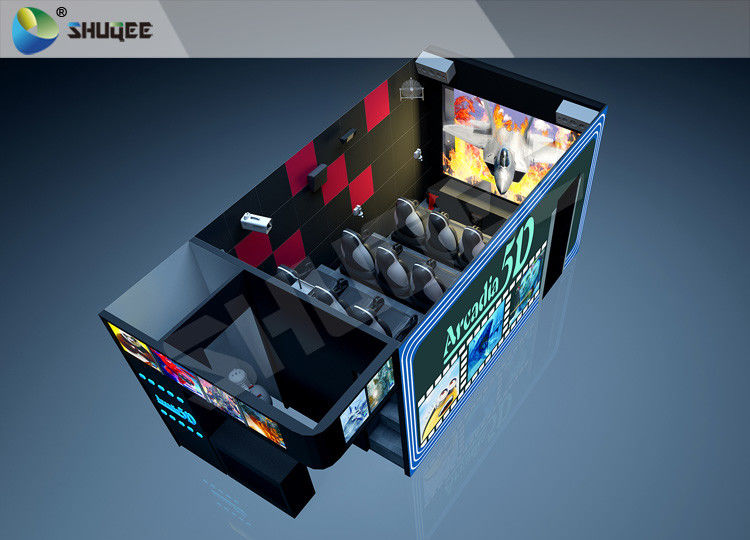 Arc Screen Luxury Chairs 5D Movie Theater For Ocean Park / 5D Motion Cinema