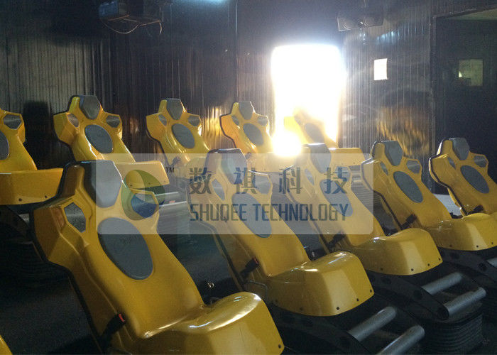 Interaction Reality 7D Movie Theater With Yellow Motion Seats
