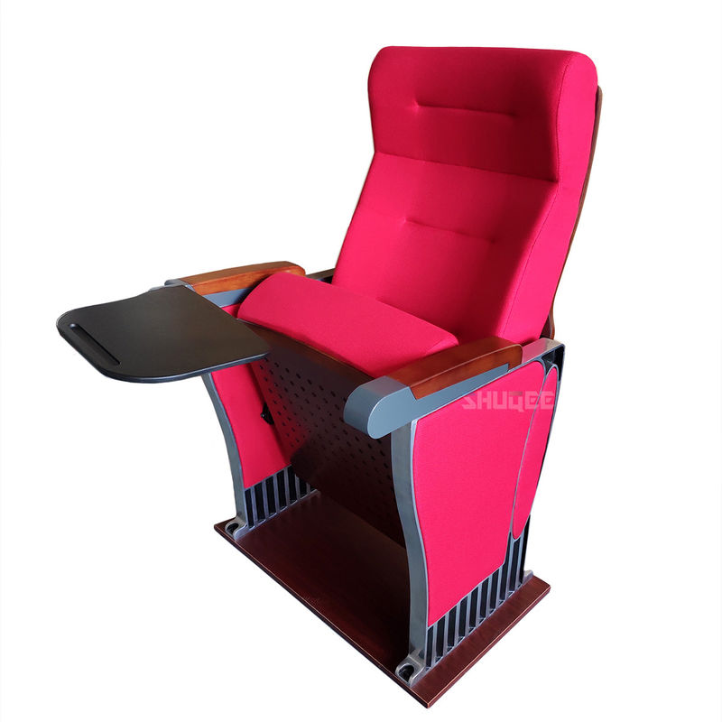Foldable Audience Seating PU Molded Foam Anti Stained Auditorium Chairs With Writing Board