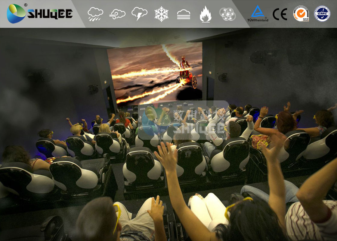 Mobile 5D Cinema Interactive Dynamic Box Cinema With Fire Proof Motion Seats 0