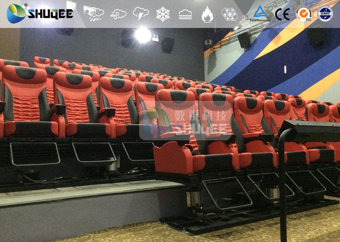 Electrical / Hydraulic4D Movie Theater Equipment For Action Movies 4 seats - 100 seats