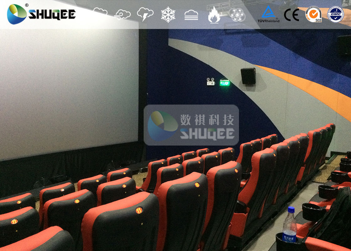 Red Seat 4D Cinema System 120 People Large Cinema Hall Special Environment Effect