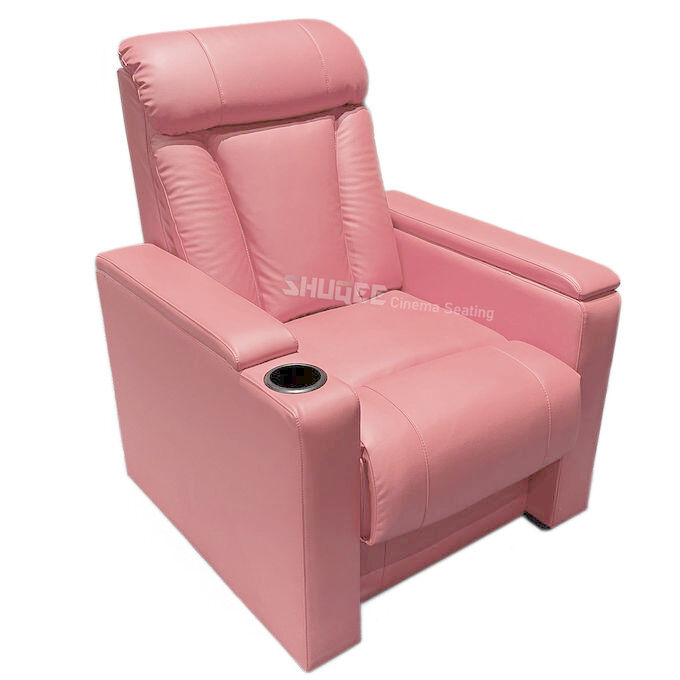 Luxury Home Cinema Couple Red VIP Leather Cinema Sofa Retro Soft Movie Theater Seats