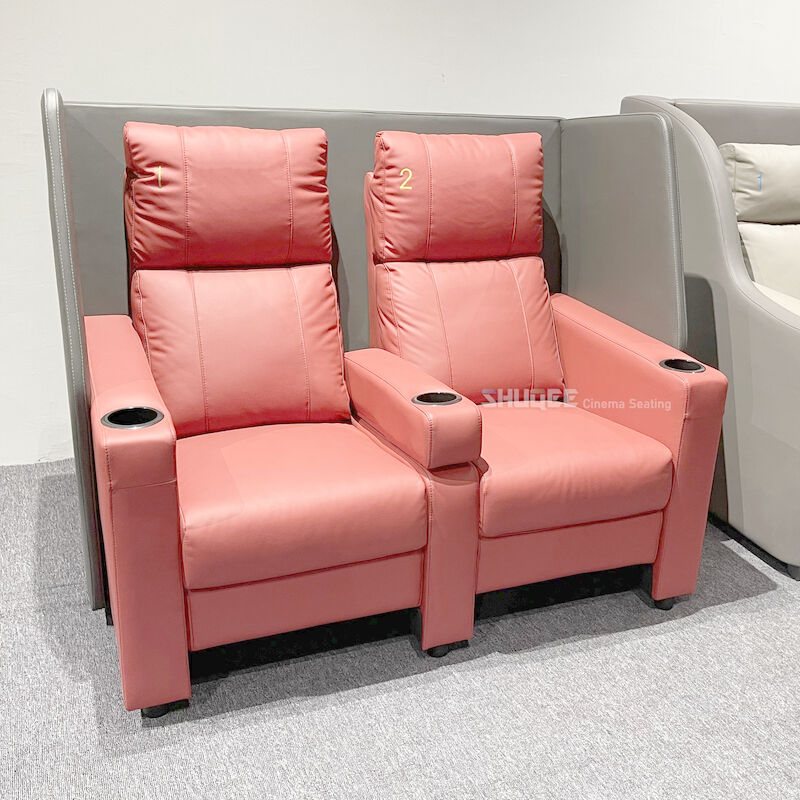 Contemporary Home Cinema System With Couple VIP Seating With Colorful Design