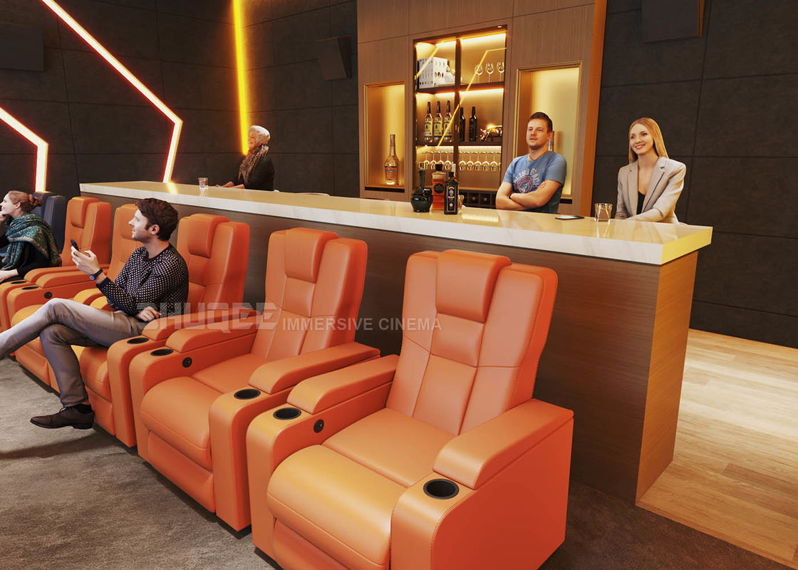 Customize Electric Recliner Leather Sofa Home Cinema System With Projector / Speaker