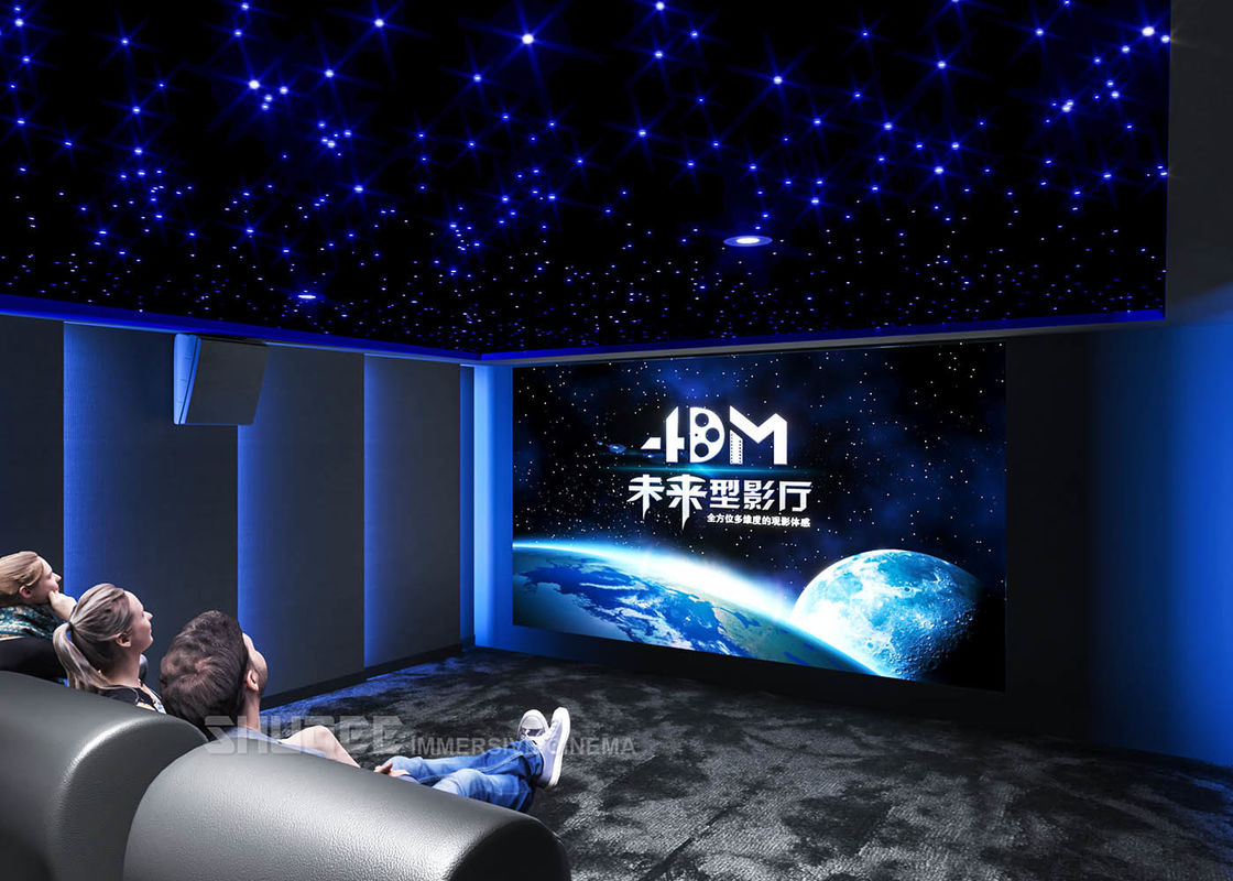 Black Leather 8 Seats Home Cinema Electric Recliner With Sounds System