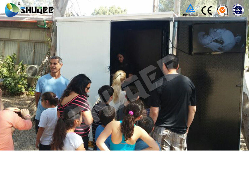 Genuine Black 5D Cinema Equipment Leather / Fiberglass For Kids / Adults