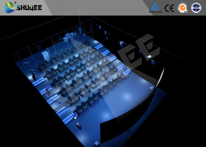 Amusement Park Electronic 5D Theater System With Projectors / Flat Screen / Motion Chair