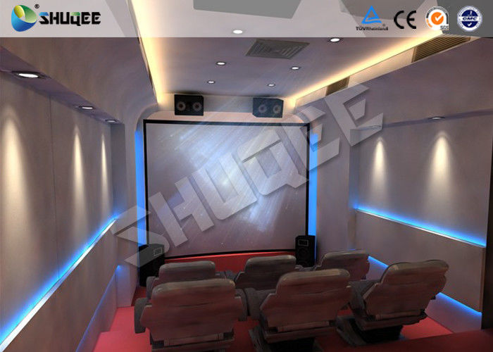 Black Genuine Leather Movie Theater Seat Pneumatic Motion Movie Theater Chair