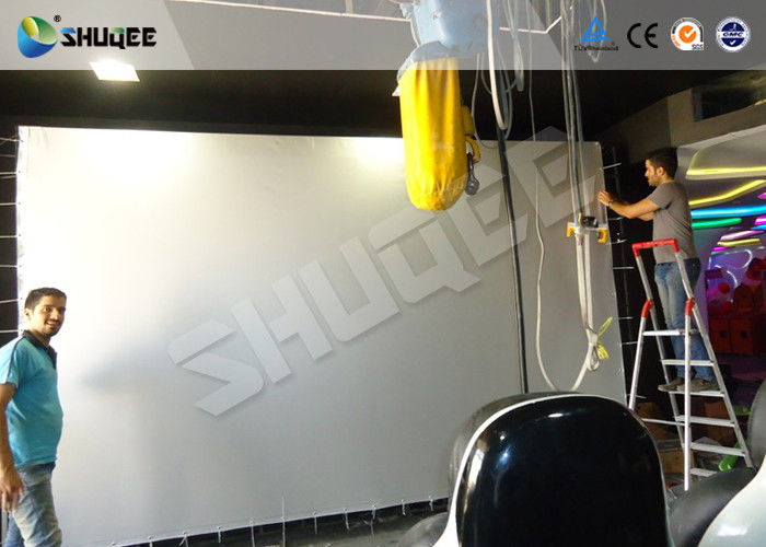 Silver Flat / Curved Screen 5D Movie Theater Washable Durable Easy Installation