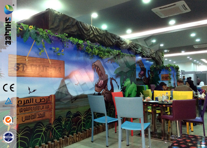 Stimulating Thriller 6D Movie Theater With Lightning / Rain Digital Special Effect