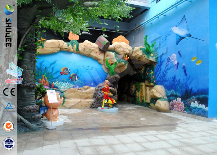 Happy Children 5D Movie Theater With Blue Fiberglass Luxury Chair