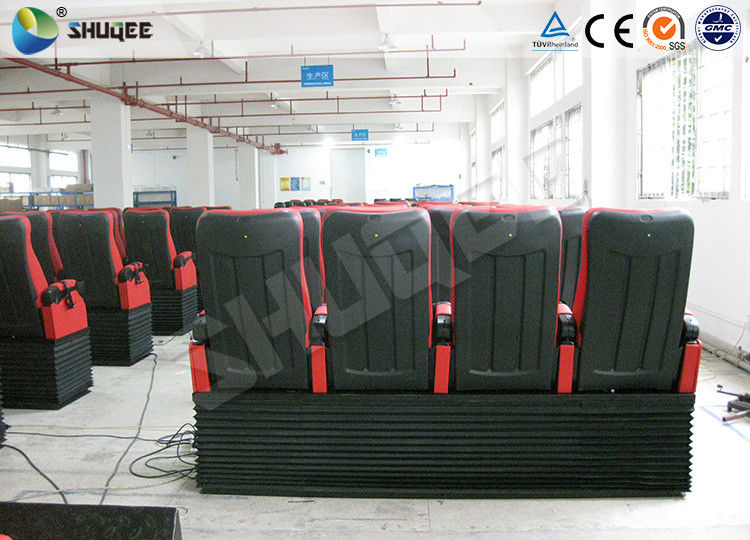 Large 4D Movie Theater Long Movie Pneumatic System Chair With Cup Holder