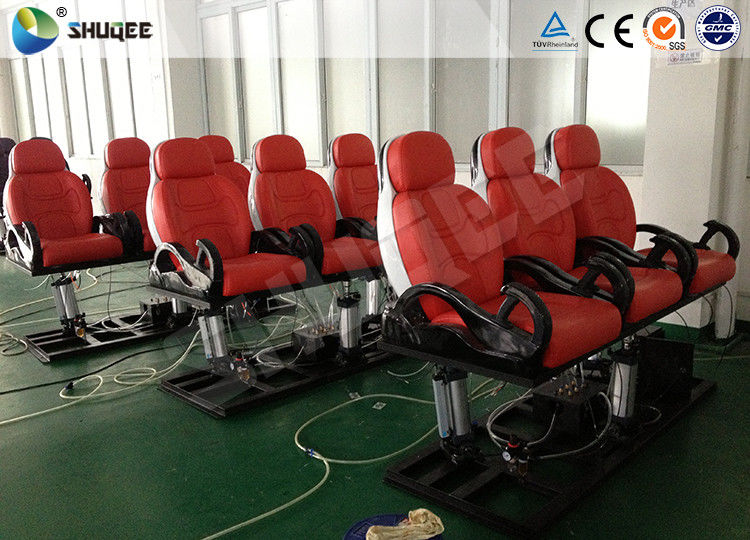 Red Color Luxury Seats 5D Movie Theater For Mobile Truck / Museum / Park