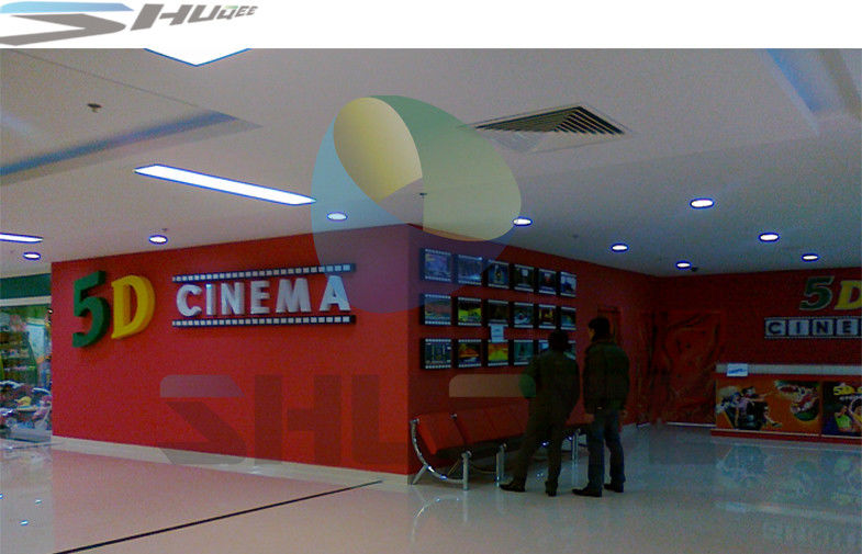 Hydraulic Dynamic 5D Theater System Red Motion Chairs With Special Effect 4