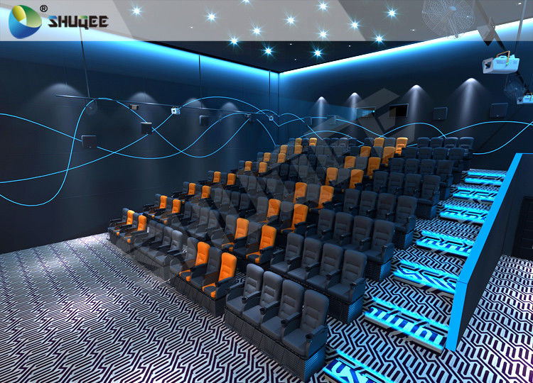 Huge Funny 5D Theater System Outside Cabin Hydraulic Dynamic System